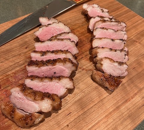 duck on the grill